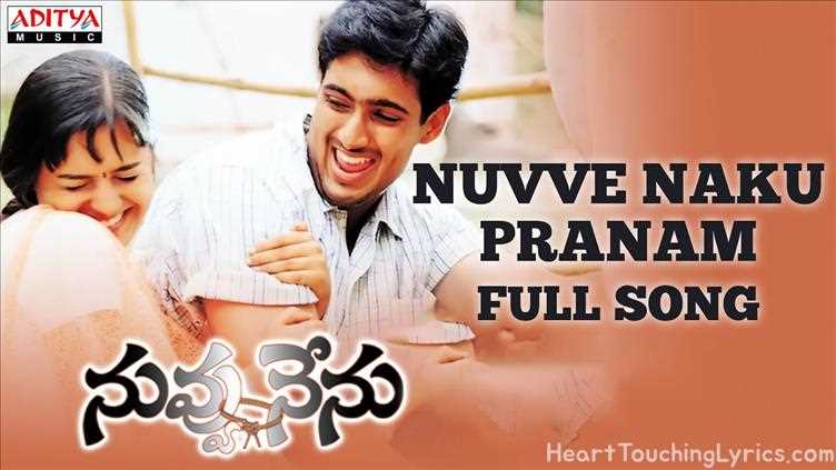 Nuvve Naku Pranam Song Lyrics - Nuvvu Nenu