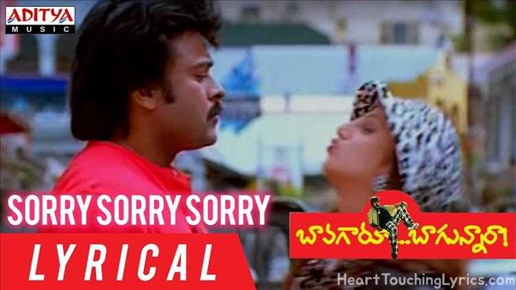 Sorry Sorry Sorry Song Lyrics - Bavagaru Bagunara